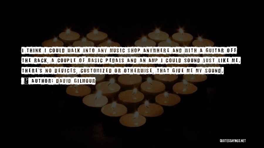 David Gilmour Quotes: I Think I Could Walk Into Any Music Shop Anywhere And With A Guitar Off The Rack, A Couple Of