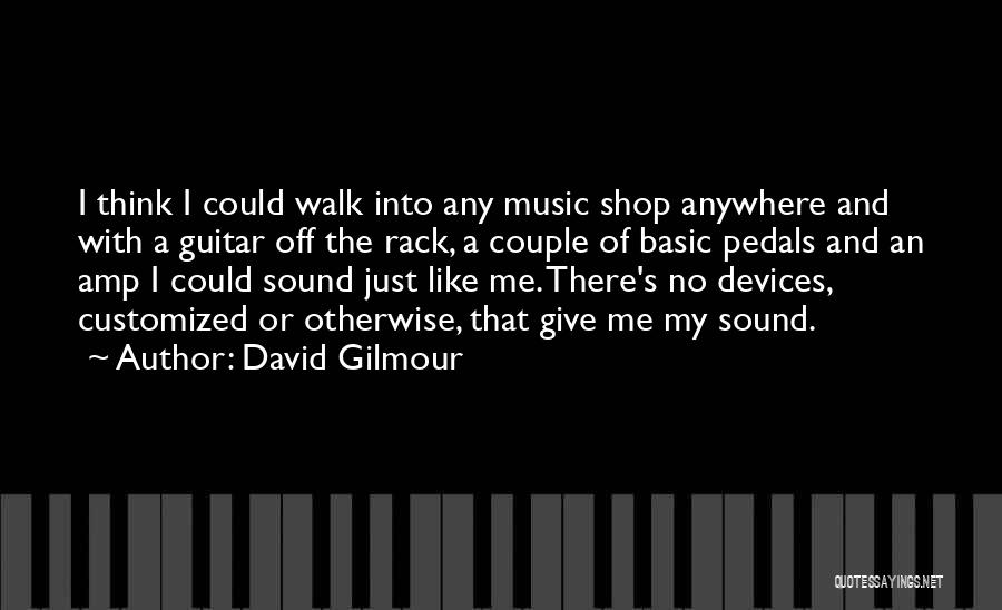 David Gilmour Quotes: I Think I Could Walk Into Any Music Shop Anywhere And With A Guitar Off The Rack, A Couple Of