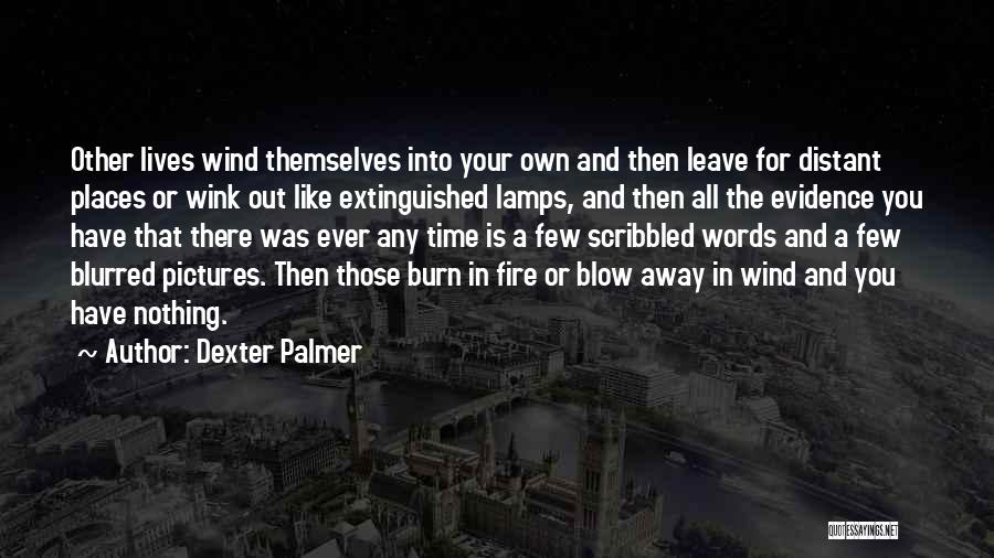 Dexter Palmer Quotes: Other Lives Wind Themselves Into Your Own And Then Leave For Distant Places Or Wink Out Like Extinguished Lamps, And