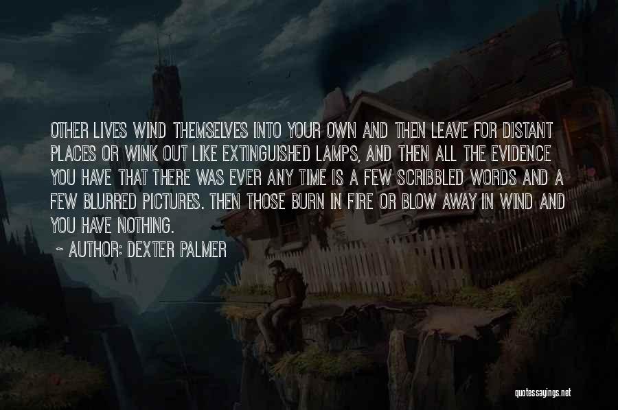Dexter Palmer Quotes: Other Lives Wind Themselves Into Your Own And Then Leave For Distant Places Or Wink Out Like Extinguished Lamps, And