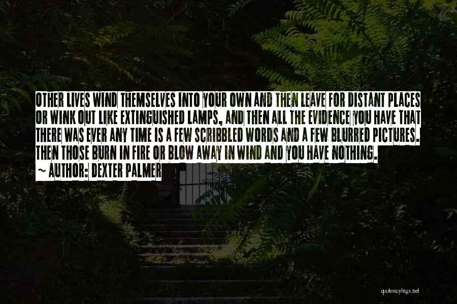 Dexter Palmer Quotes: Other Lives Wind Themselves Into Your Own And Then Leave For Distant Places Or Wink Out Like Extinguished Lamps, And