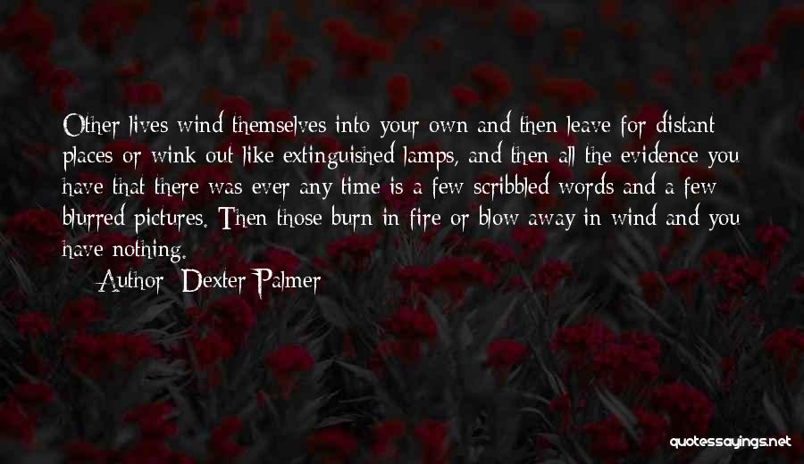 Dexter Palmer Quotes: Other Lives Wind Themselves Into Your Own And Then Leave For Distant Places Or Wink Out Like Extinguished Lamps, And