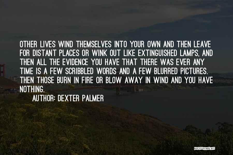 Dexter Palmer Quotes: Other Lives Wind Themselves Into Your Own And Then Leave For Distant Places Or Wink Out Like Extinguished Lamps, And