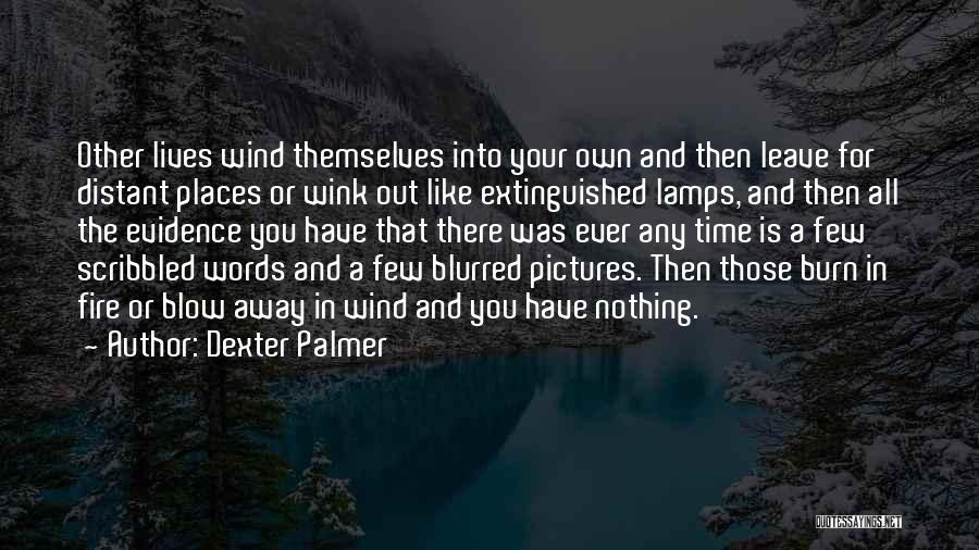 Dexter Palmer Quotes: Other Lives Wind Themselves Into Your Own And Then Leave For Distant Places Or Wink Out Like Extinguished Lamps, And