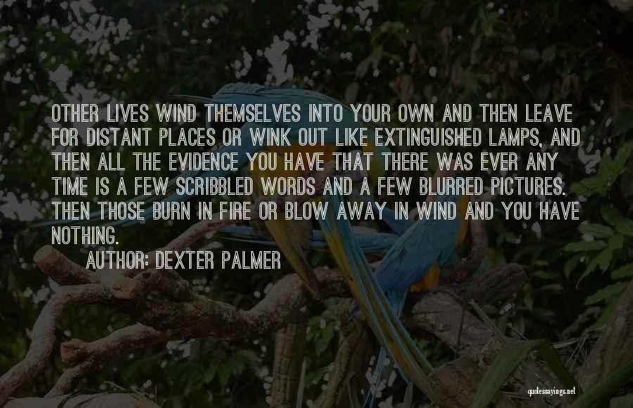 Dexter Palmer Quotes: Other Lives Wind Themselves Into Your Own And Then Leave For Distant Places Or Wink Out Like Extinguished Lamps, And