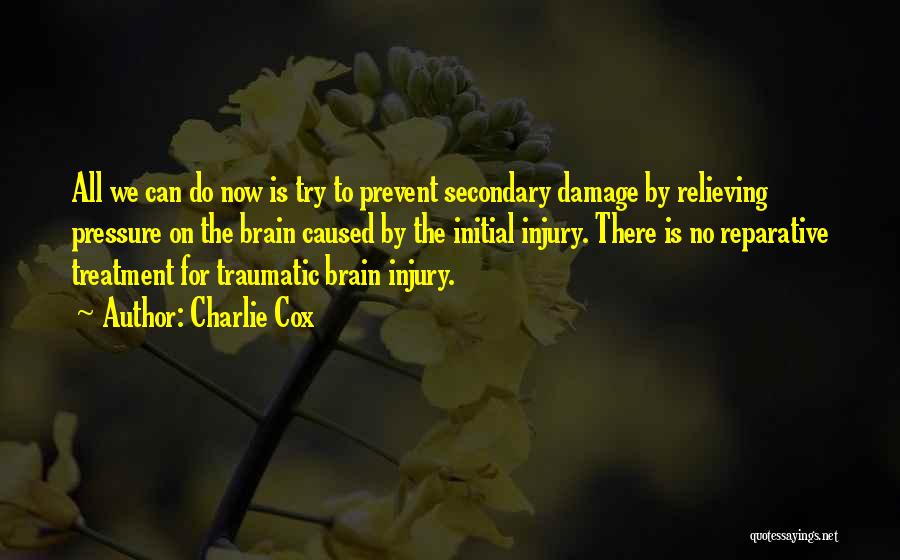 Charlie Cox Quotes: All We Can Do Now Is Try To Prevent Secondary Damage By Relieving Pressure On The Brain Caused By The