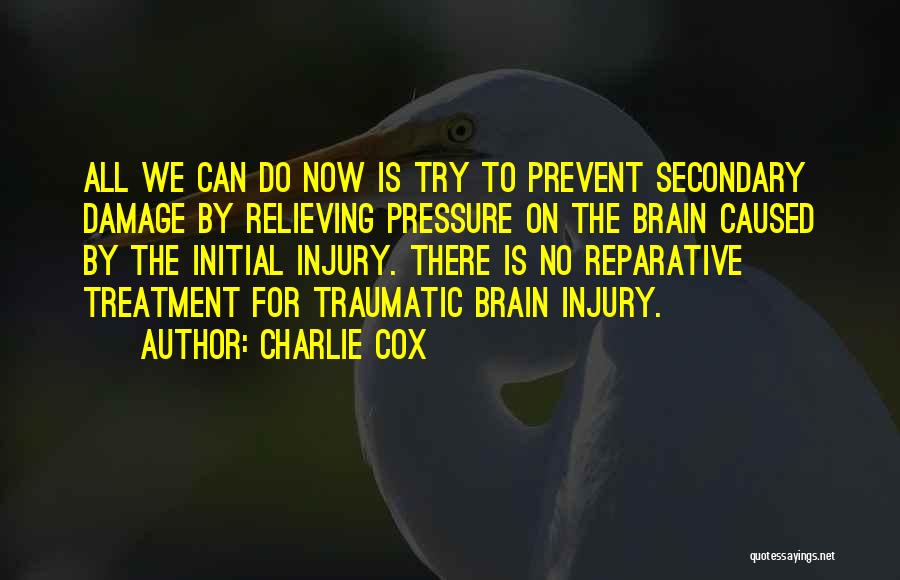 Charlie Cox Quotes: All We Can Do Now Is Try To Prevent Secondary Damage By Relieving Pressure On The Brain Caused By The