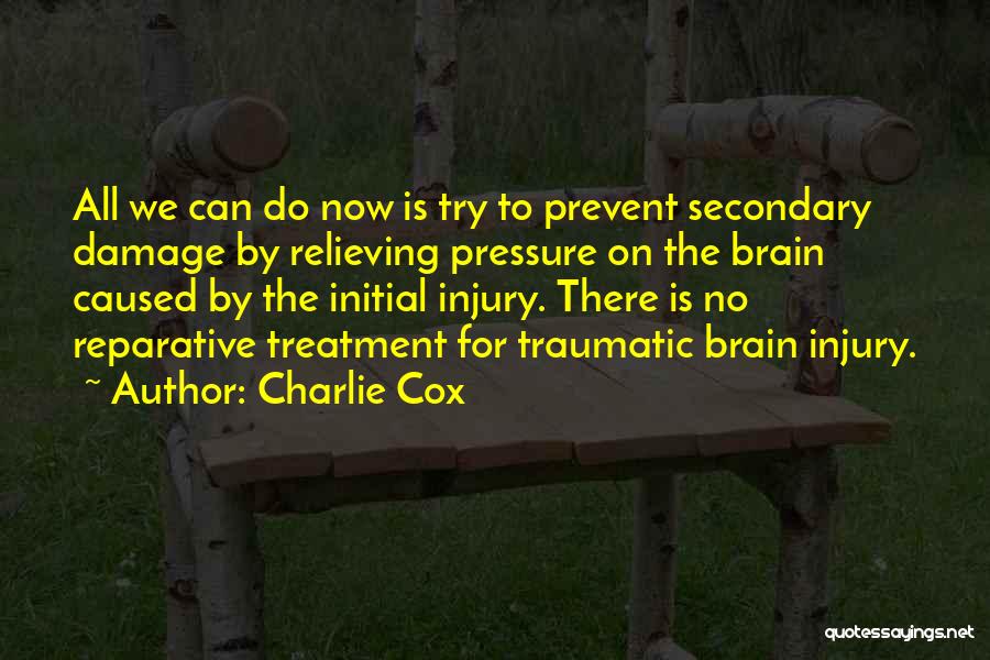 Charlie Cox Quotes: All We Can Do Now Is Try To Prevent Secondary Damage By Relieving Pressure On The Brain Caused By The