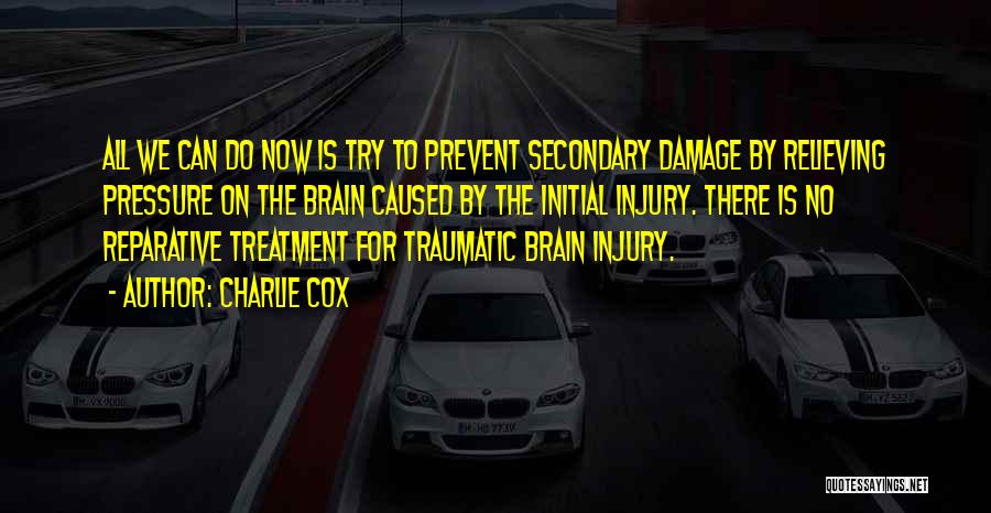 Charlie Cox Quotes: All We Can Do Now Is Try To Prevent Secondary Damage By Relieving Pressure On The Brain Caused By The