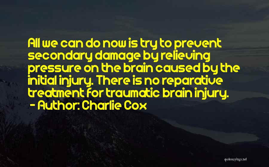 Charlie Cox Quotes: All We Can Do Now Is Try To Prevent Secondary Damage By Relieving Pressure On The Brain Caused By The