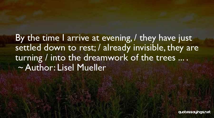 Lisel Mueller Quotes: By The Time I Arrive At Evening, / They Have Just Settled Down To Rest; / Already Invisible, They Are