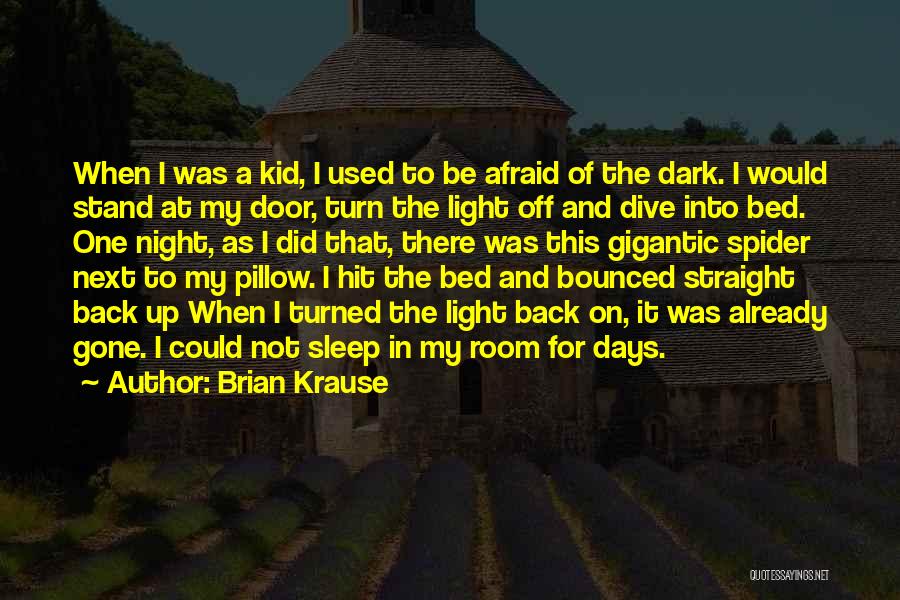 Brian Krause Quotes: When I Was A Kid, I Used To Be Afraid Of The Dark. I Would Stand At My Door, Turn