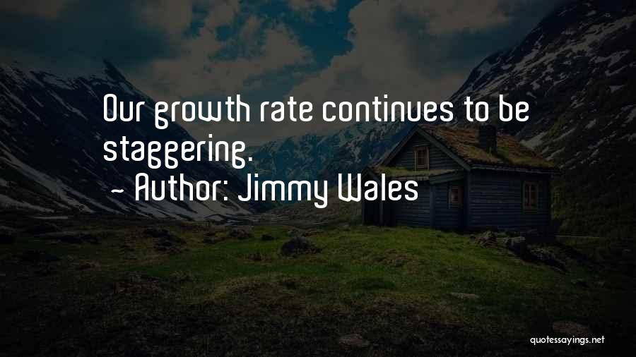 Jimmy Wales Quotes: Our Growth Rate Continues To Be Staggering.