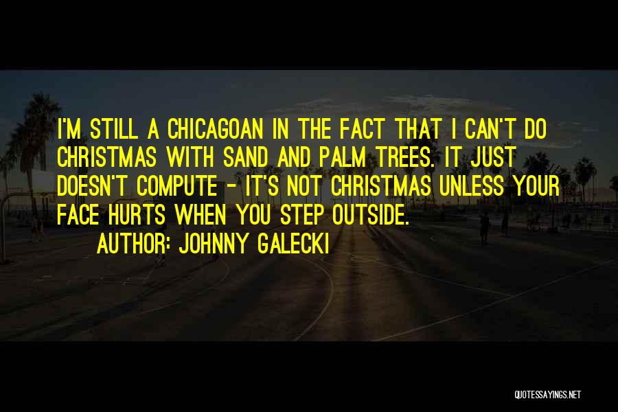 Johnny Galecki Quotes: I'm Still A Chicagoan In The Fact That I Can't Do Christmas With Sand And Palm Trees. It Just Doesn't