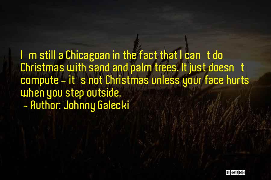 Johnny Galecki Quotes: I'm Still A Chicagoan In The Fact That I Can't Do Christmas With Sand And Palm Trees. It Just Doesn't