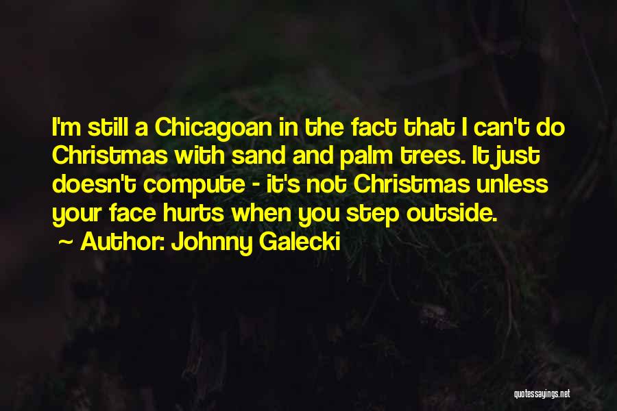 Johnny Galecki Quotes: I'm Still A Chicagoan In The Fact That I Can't Do Christmas With Sand And Palm Trees. It Just Doesn't