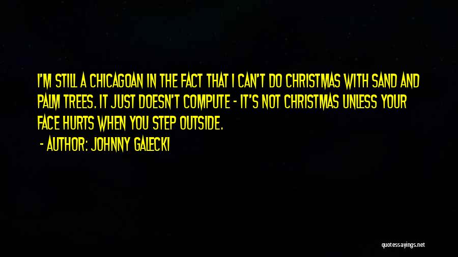 Johnny Galecki Quotes: I'm Still A Chicagoan In The Fact That I Can't Do Christmas With Sand And Palm Trees. It Just Doesn't