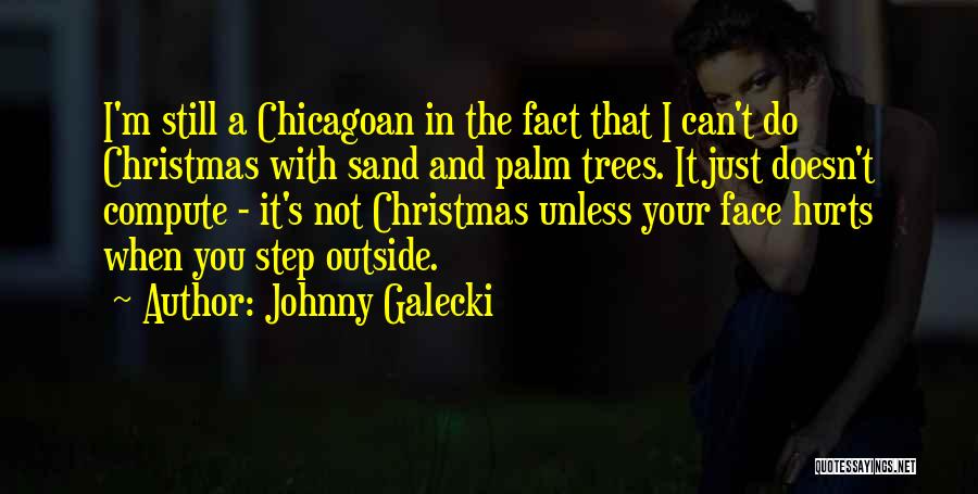 Johnny Galecki Quotes: I'm Still A Chicagoan In The Fact That I Can't Do Christmas With Sand And Palm Trees. It Just Doesn't
