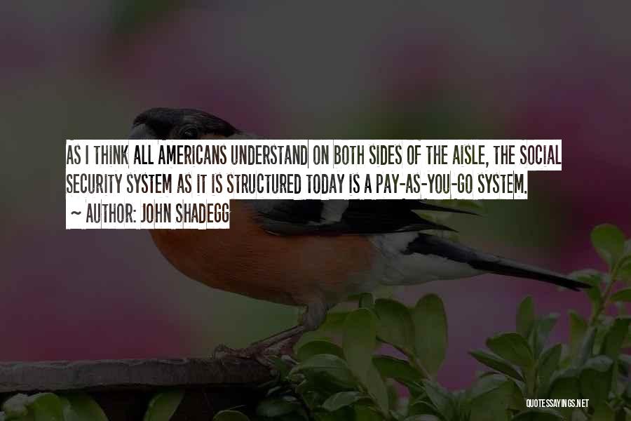John Shadegg Quotes: As I Think All Americans Understand On Both Sides Of The Aisle, The Social Security System As It Is Structured