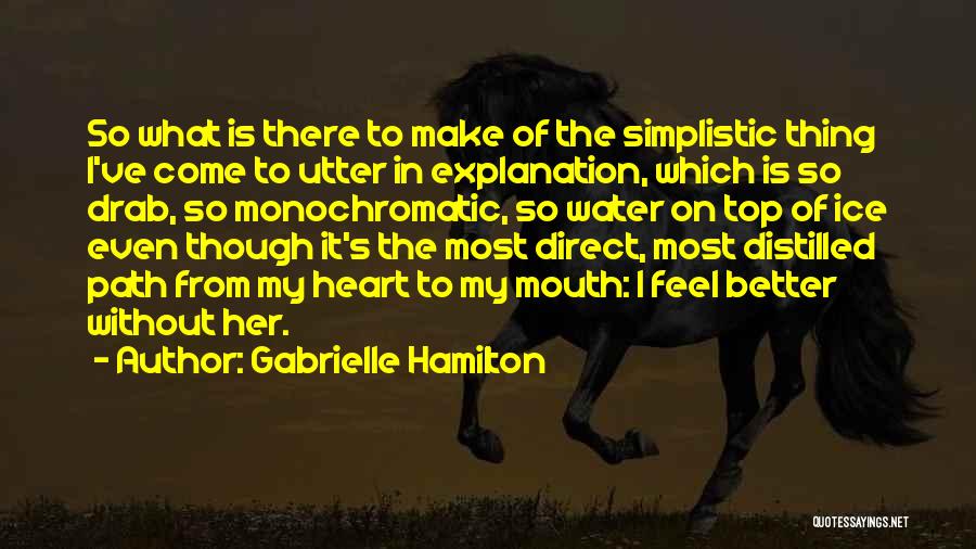 Gabrielle Hamilton Quotes: So What Is There To Make Of The Simplistic Thing I've Come To Utter In Explanation, Which Is So Drab,