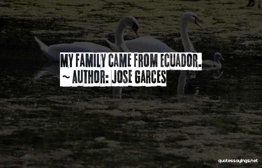 Jose Garces Quotes: My Family Came From Ecuador.