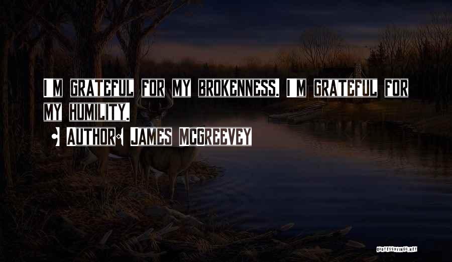 James McGreevey Quotes: I'm Grateful For My Brokenness. I'm Grateful For My Humility.