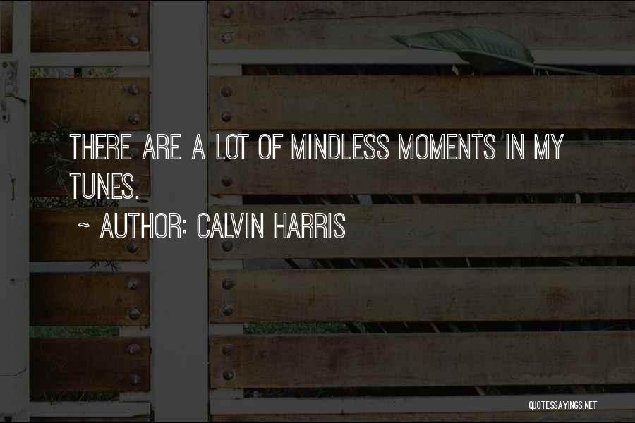 Calvin Harris Quotes: There Are A Lot Of Mindless Moments In My Tunes.