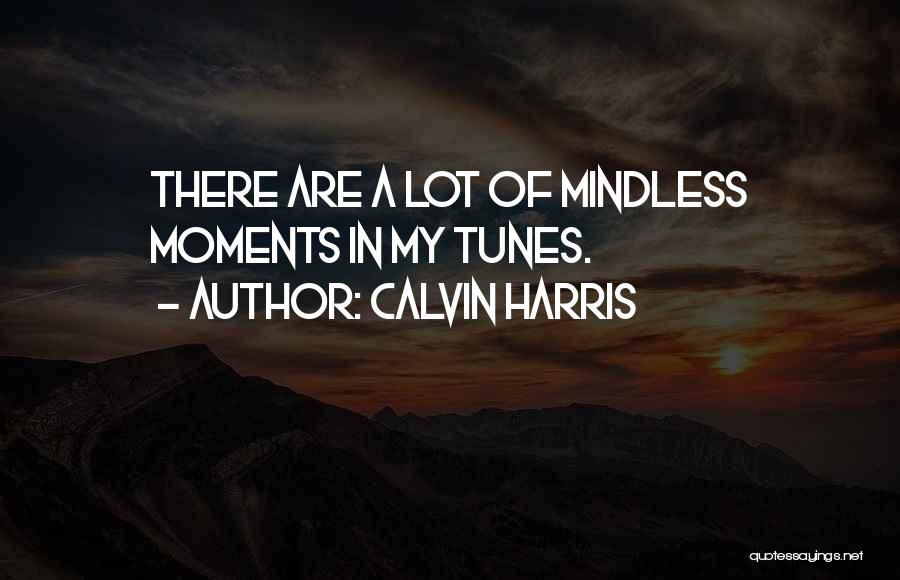 Calvin Harris Quotes: There Are A Lot Of Mindless Moments In My Tunes.