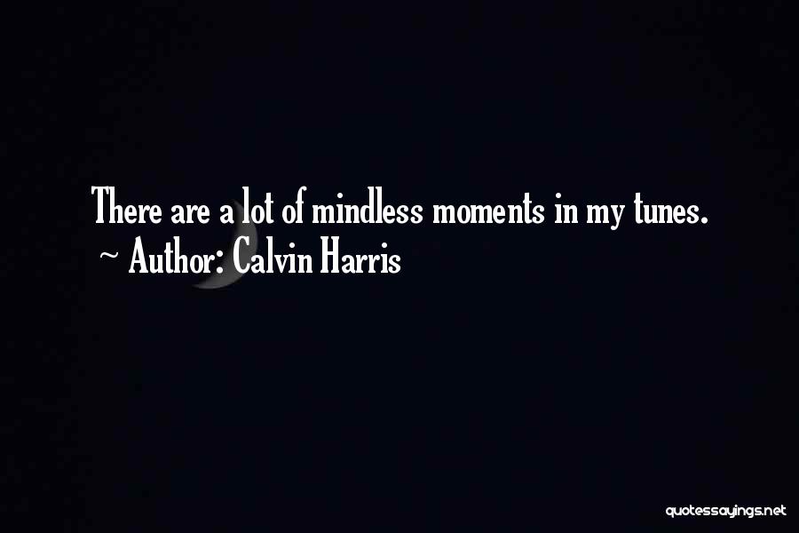 Calvin Harris Quotes: There Are A Lot Of Mindless Moments In My Tunes.