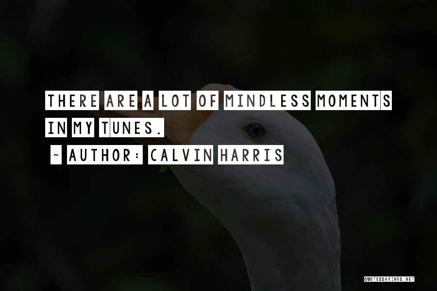 Calvin Harris Quotes: There Are A Lot Of Mindless Moments In My Tunes.