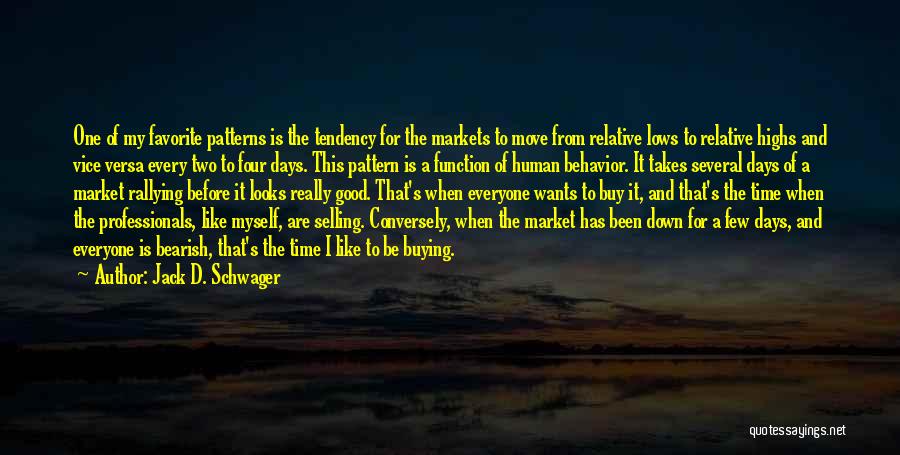 Jack D. Schwager Quotes: One Of My Favorite Patterns Is The Tendency For The Markets To Move From Relative Lows To Relative Highs And