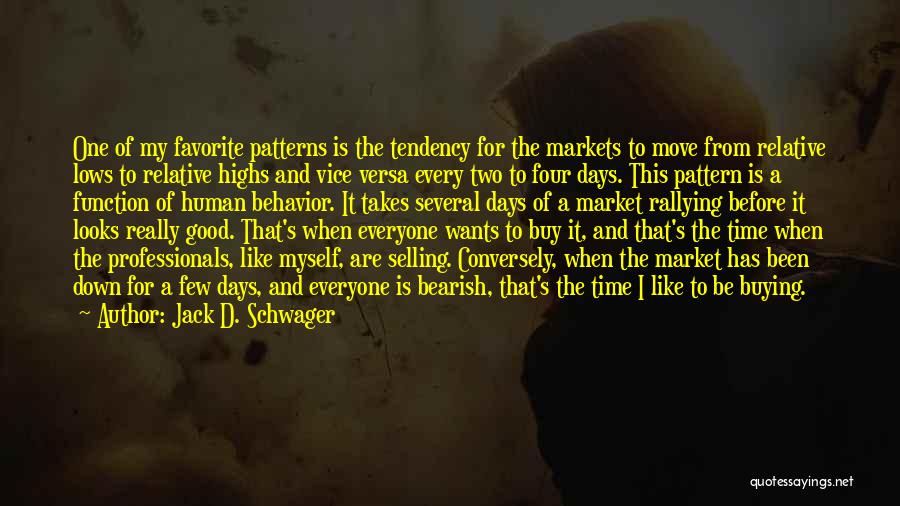 Jack D. Schwager Quotes: One Of My Favorite Patterns Is The Tendency For The Markets To Move From Relative Lows To Relative Highs And