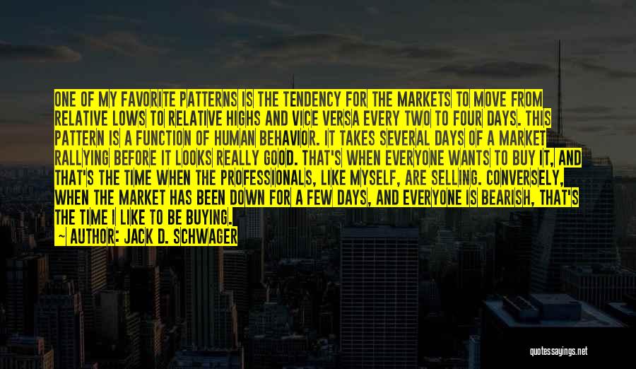 Jack D. Schwager Quotes: One Of My Favorite Patterns Is The Tendency For The Markets To Move From Relative Lows To Relative Highs And