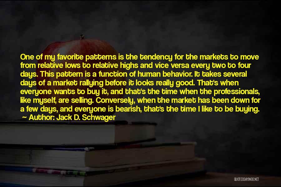 Jack D. Schwager Quotes: One Of My Favorite Patterns Is The Tendency For The Markets To Move From Relative Lows To Relative Highs And