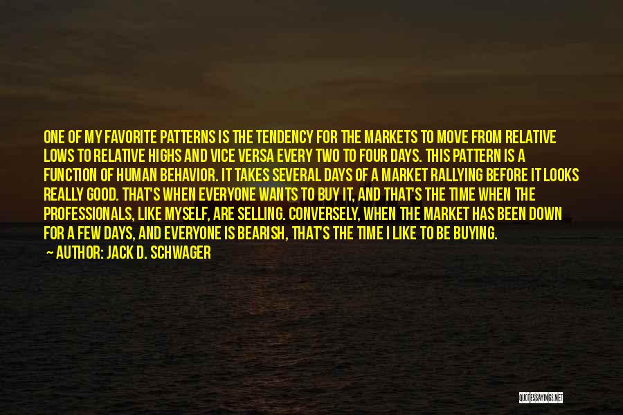 Jack D. Schwager Quotes: One Of My Favorite Patterns Is The Tendency For The Markets To Move From Relative Lows To Relative Highs And