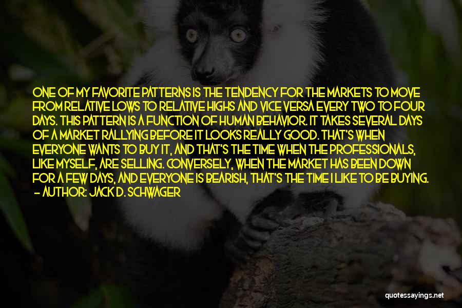 Jack D. Schwager Quotes: One Of My Favorite Patterns Is The Tendency For The Markets To Move From Relative Lows To Relative Highs And