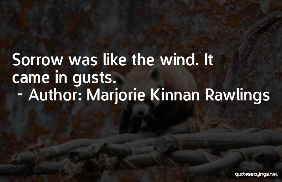 Marjorie Kinnan Rawlings Quotes: Sorrow Was Like The Wind. It Came In Gusts.