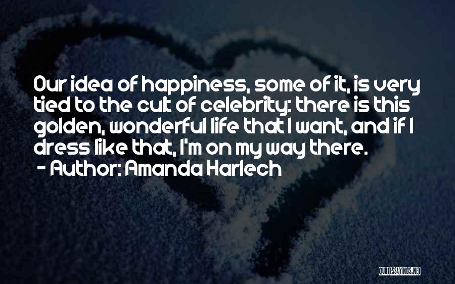 Amanda Harlech Quotes: Our Idea Of Happiness, Some Of It, Is Very Tied To The Cult Of Celebrity: There Is This Golden, Wonderful