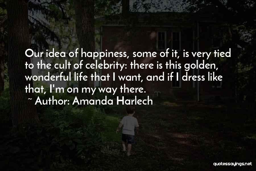 Amanda Harlech Quotes: Our Idea Of Happiness, Some Of It, Is Very Tied To The Cult Of Celebrity: There Is This Golden, Wonderful