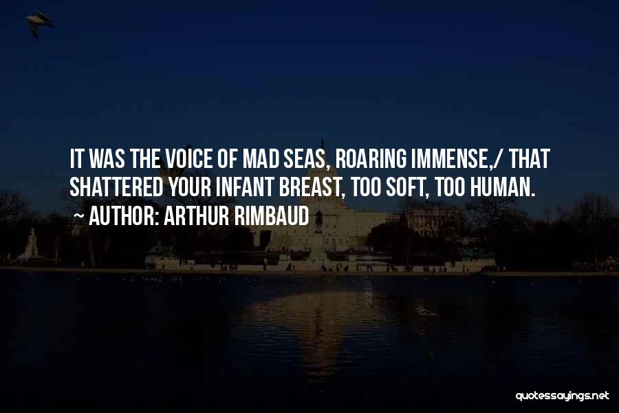 Arthur Rimbaud Quotes: It Was The Voice Of Mad Seas, Roaring Immense,/ That Shattered Your Infant Breast, Too Soft, Too Human.