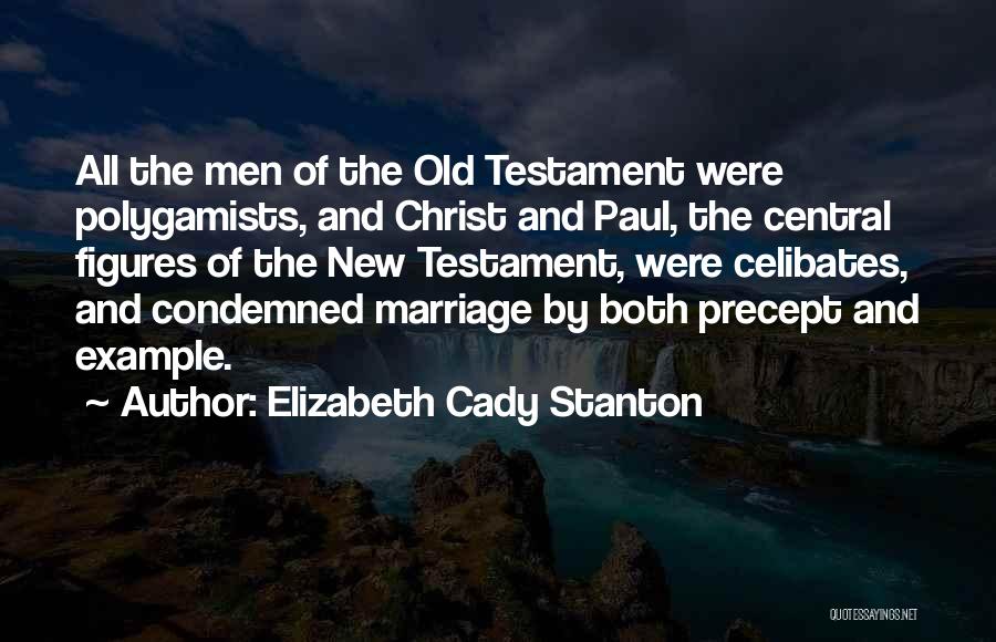 Elizabeth Cady Stanton Quotes: All The Men Of The Old Testament Were Polygamists, And Christ And Paul, The Central Figures Of The New Testament,