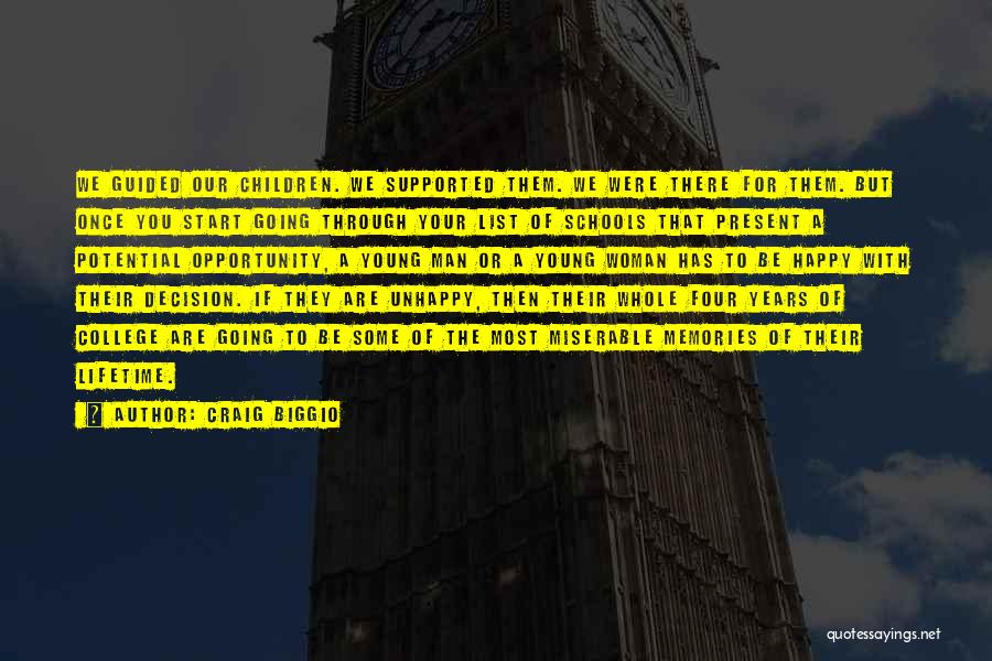Craig Biggio Quotes: We Guided Our Children. We Supported Them. We Were There For Them. But Once You Start Going Through Your List