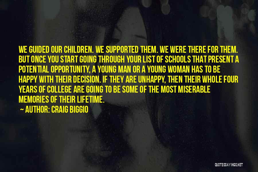 Craig Biggio Quotes: We Guided Our Children. We Supported Them. We Were There For Them. But Once You Start Going Through Your List