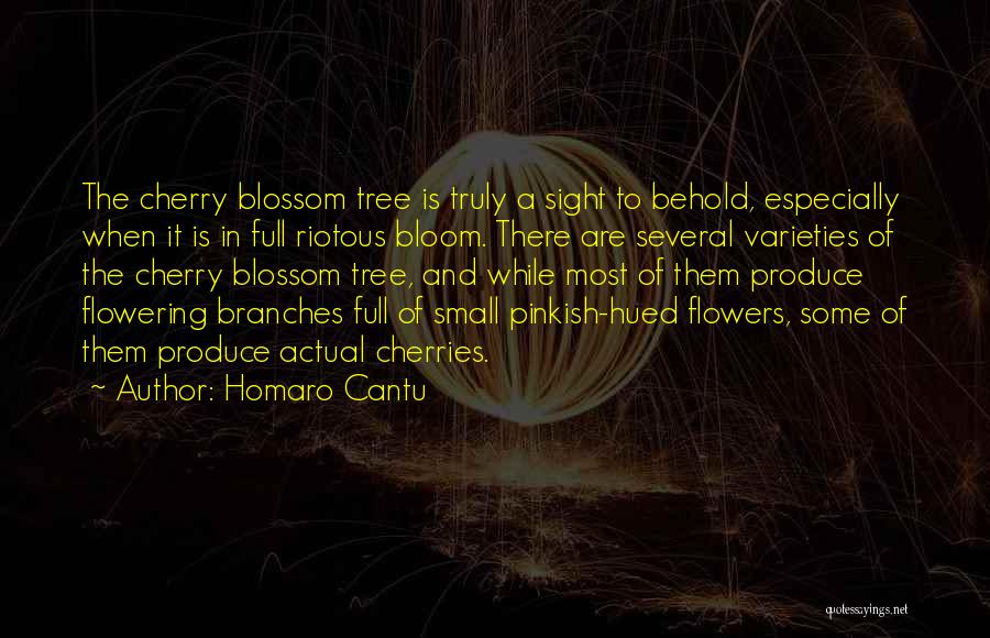 Homaro Cantu Quotes: The Cherry Blossom Tree Is Truly A Sight To Behold, Especially When It Is In Full Riotous Bloom. There Are
