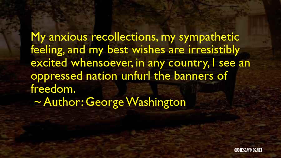 George Washington Quotes: My Anxious Recollections, My Sympathetic Feeling, And My Best Wishes Are Irresistibly Excited Whensoever, In Any Country, I See An