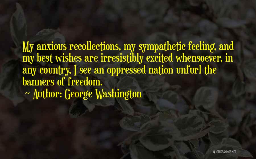 George Washington Quotes: My Anxious Recollections, My Sympathetic Feeling, And My Best Wishes Are Irresistibly Excited Whensoever, In Any Country, I See An