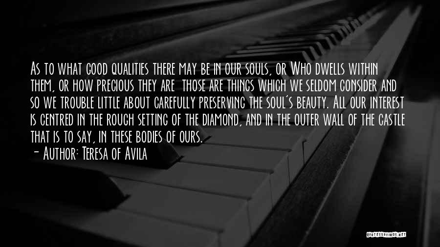 Teresa Of Avila Quotes: As To What Good Qualities There May Be In Our Souls, Or Who Dwells Within Them, Or How Precious They