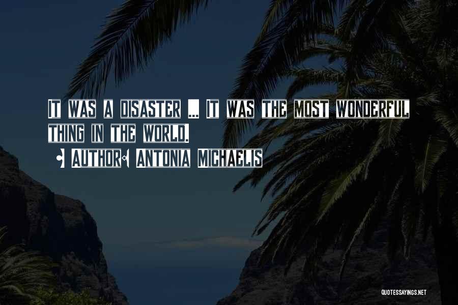 Antonia Michaelis Quotes: It Was A Disaster ... It Was The Most Wonderful Thing In The World.