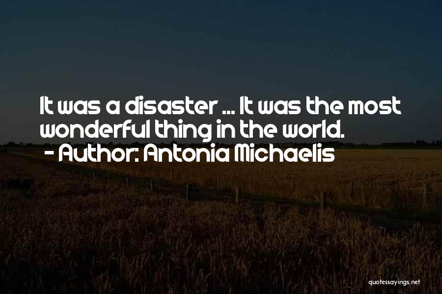 Antonia Michaelis Quotes: It Was A Disaster ... It Was The Most Wonderful Thing In The World.