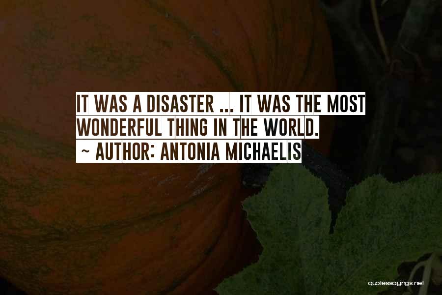 Antonia Michaelis Quotes: It Was A Disaster ... It Was The Most Wonderful Thing In The World.